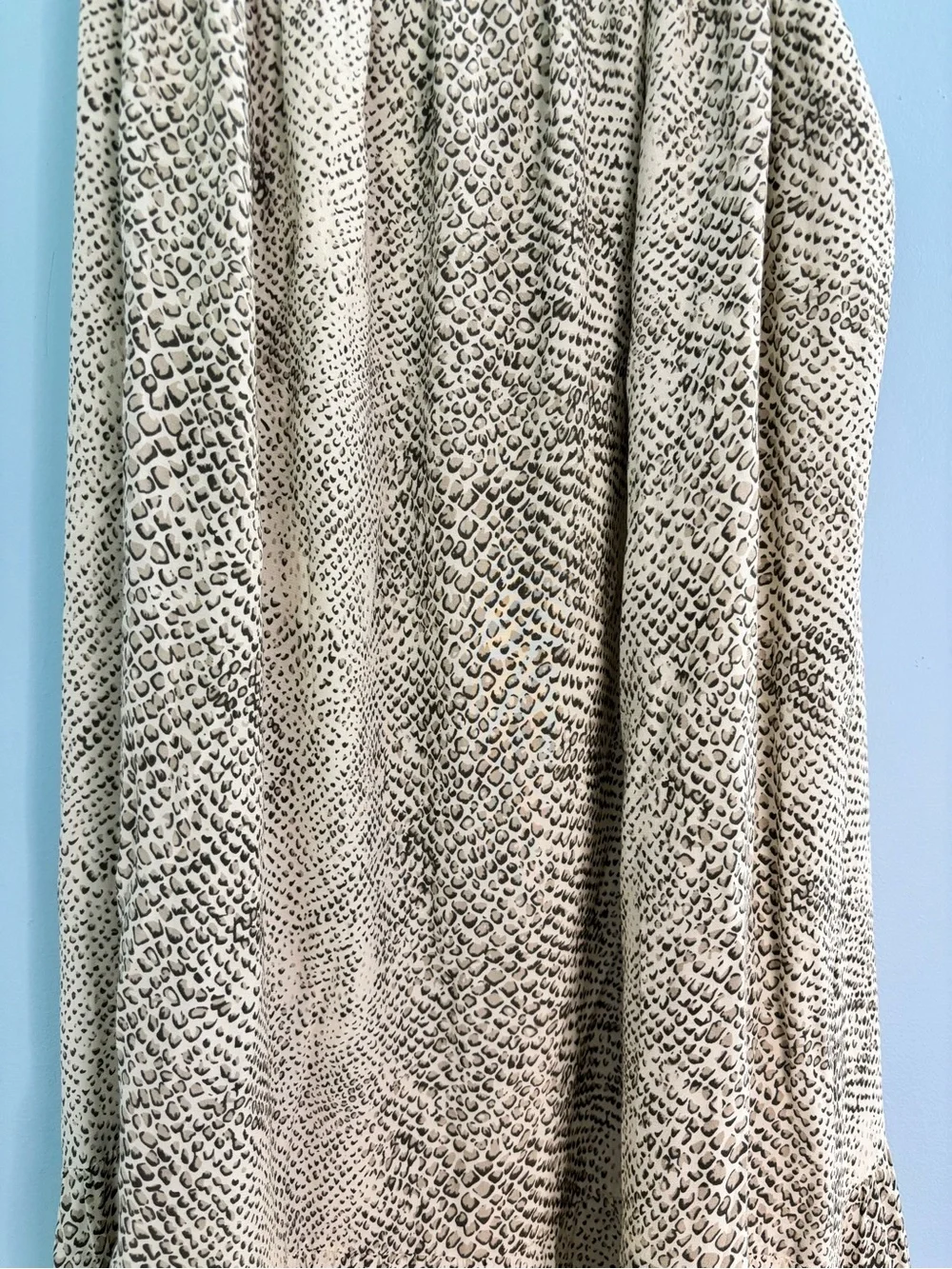Rails Adora Midi Dress in Cream Snakeskin Sleeveless Spaghetti Strap Size Medium